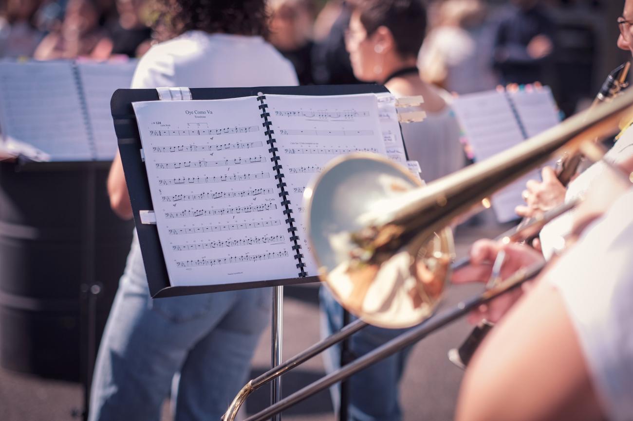 Tromboniste du Muse's Band, Festival des Enclaves