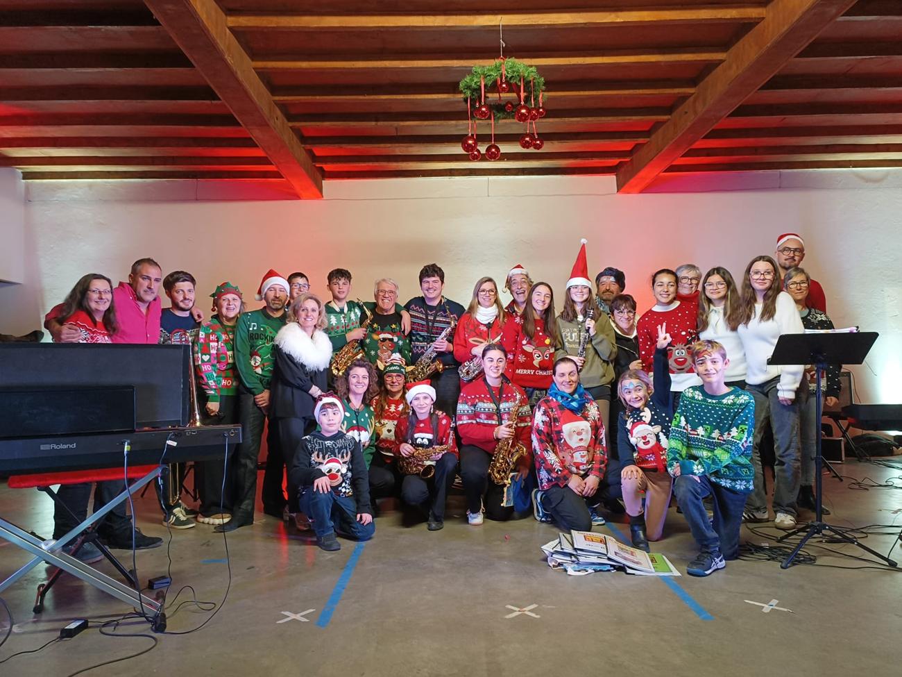 Photo de groupe festive, Gabaston